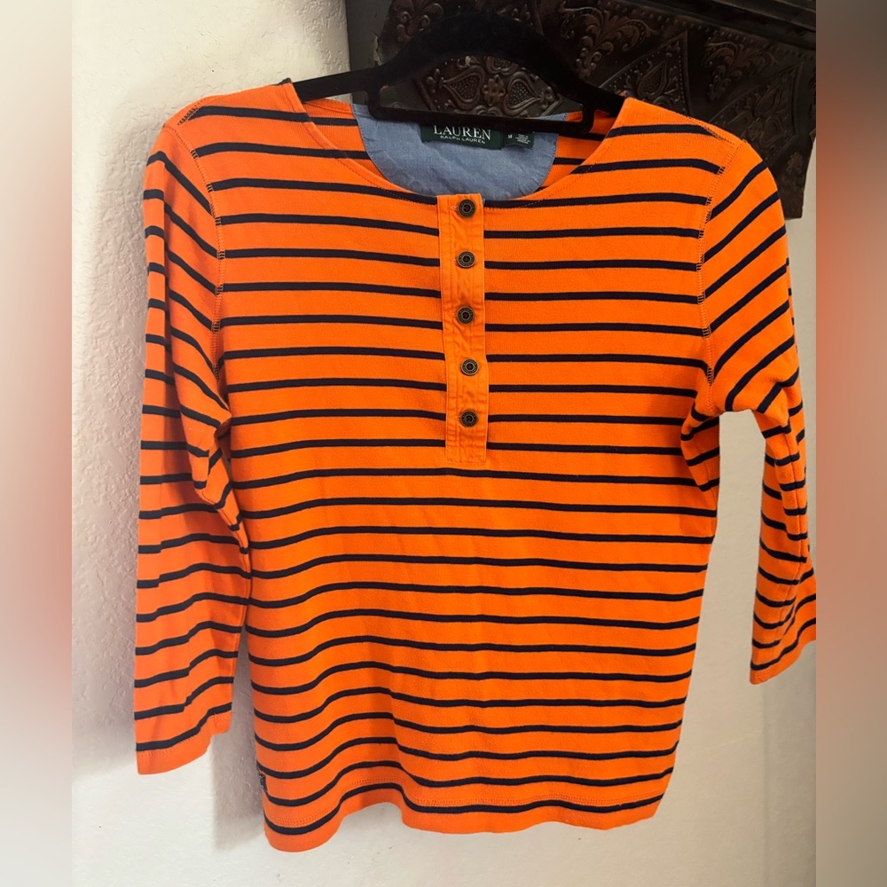 Lauren Ralph Lauren orange top junior medium